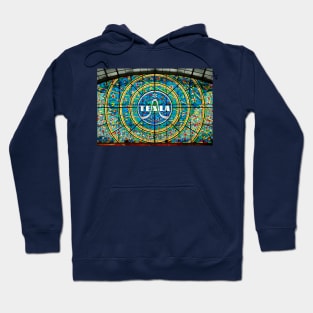 Tesla Radio stained glass window - Prague Hoodie